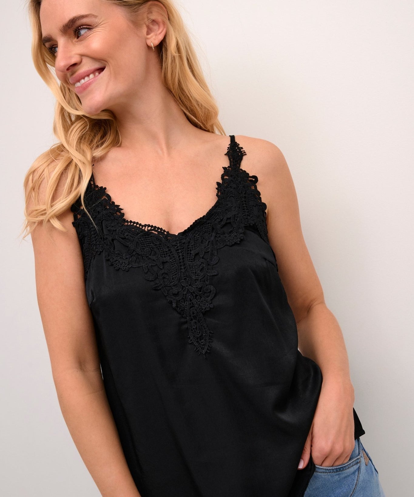 Anna Top by Cream - Pitch Black - Blue Sky Fashions & Lingerie