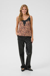 Anne Top - brown leopard - Blue Sky Fashions & Lingerie