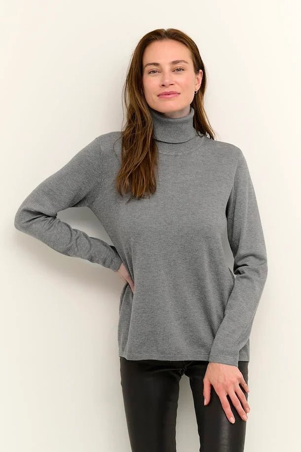 Annemarie Loose Roll Neck by Culture - Mid Grey Melang - Blue Sky Fashions & Lingerie