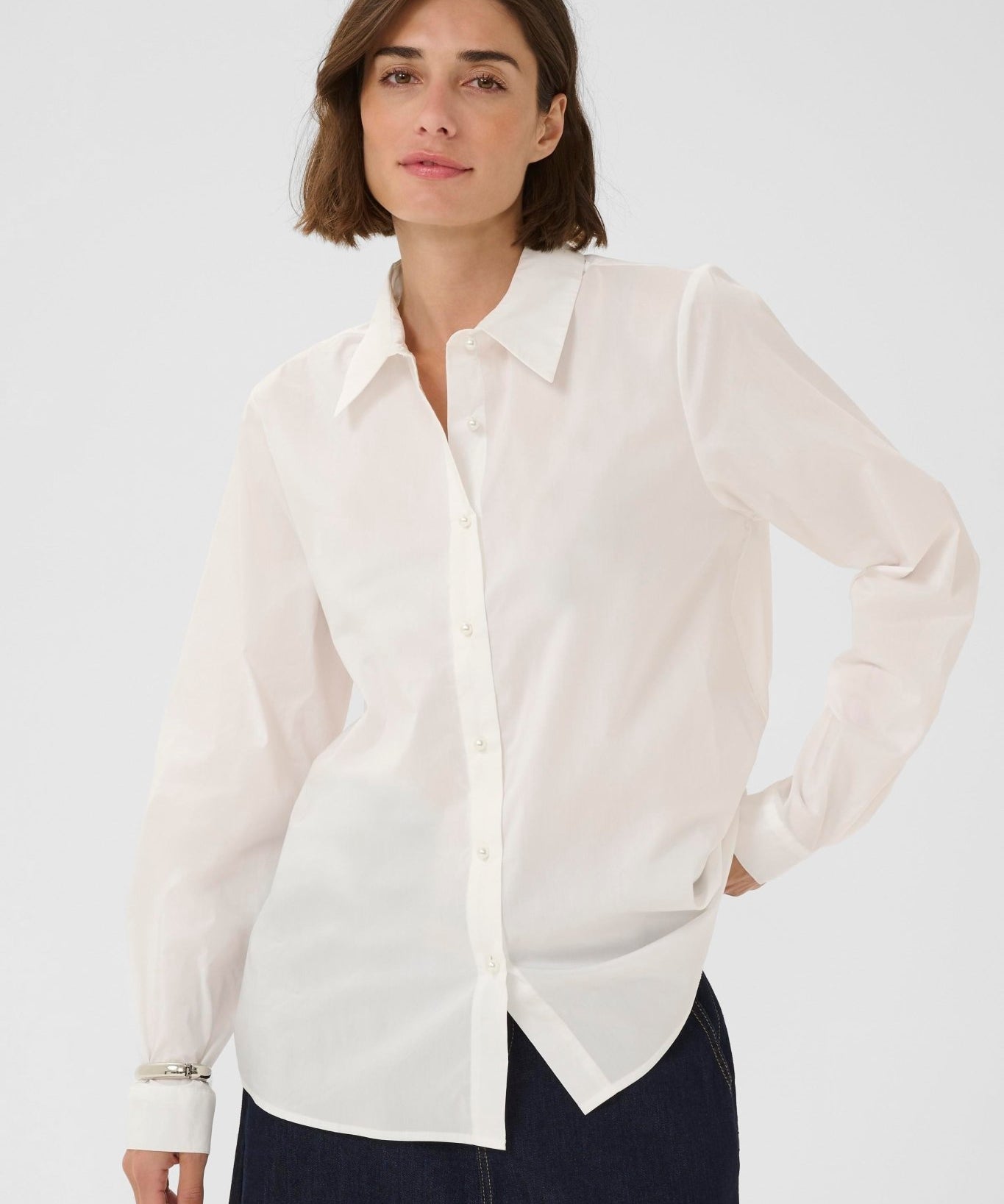 Antoinette Shirt - White Gardenia - Blue Sky Fashions & Lingerie