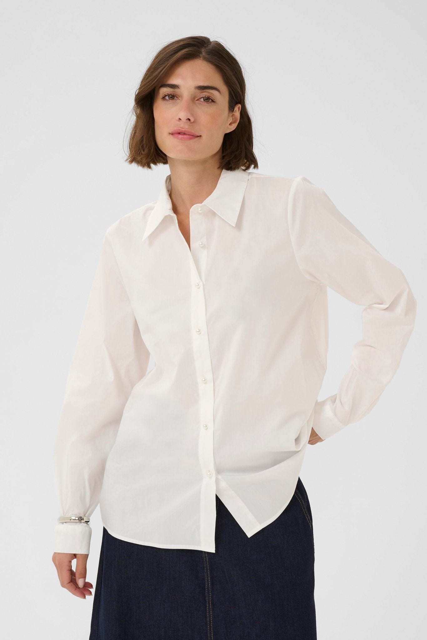 Antoinette Shirt - White Gardenia - Blue Sky Fashions & Lingerie