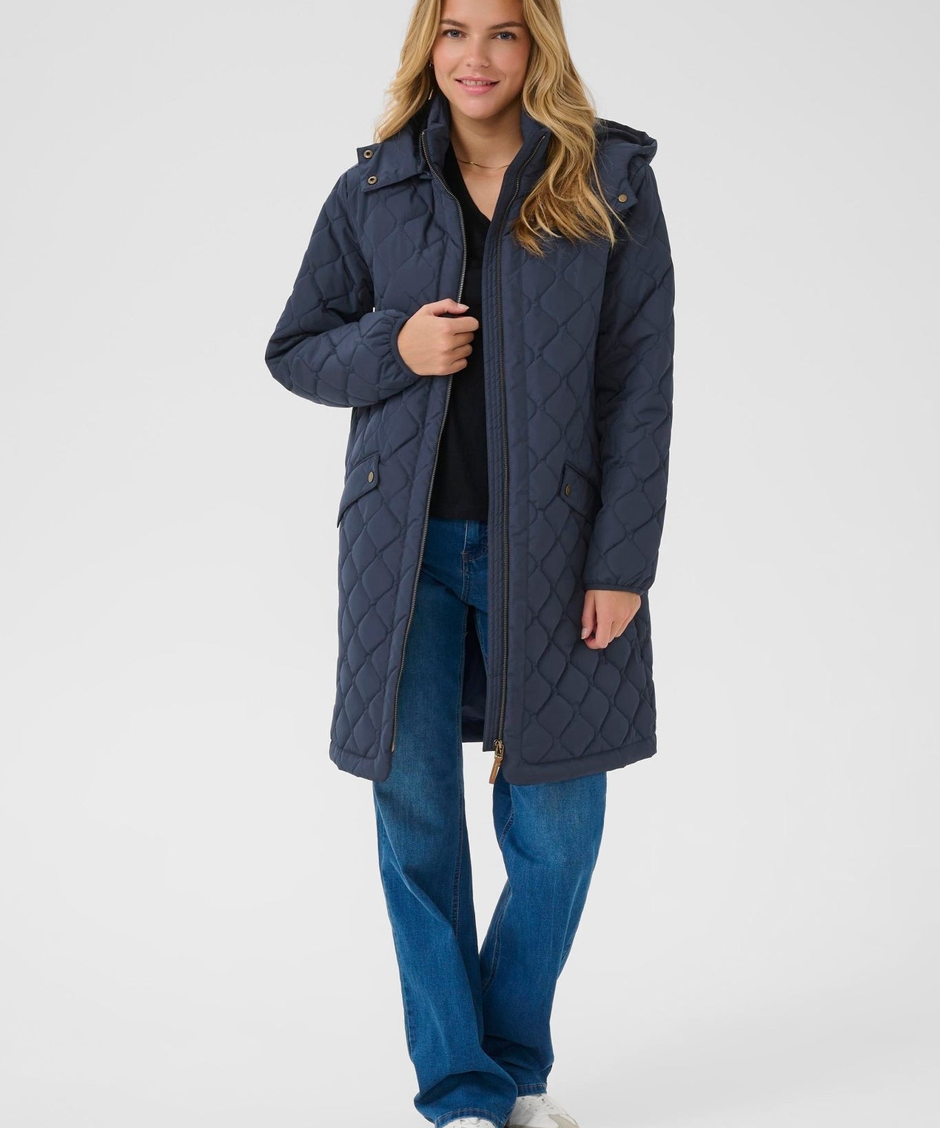 Arwen Jacket with hood - Navy - Blue Sky Fashions & Lingerie