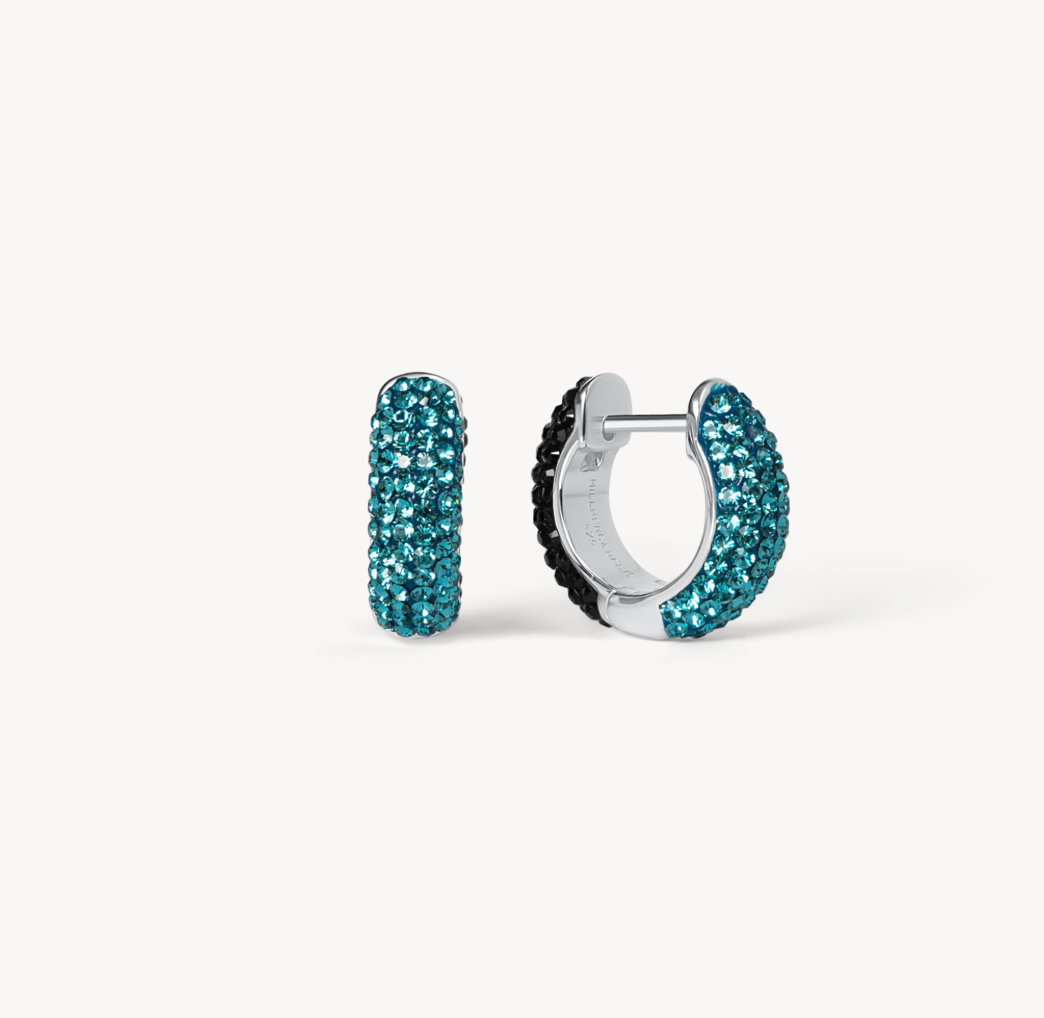 Astral & Black Reversible Sparkle Hoop Earrings - Blue Sky Fashions & Lingerie