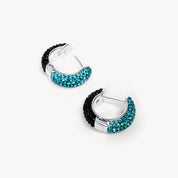 Astral & Black Reversible Sparkle Hoop Earrings - Blue Sky Fashions & Lingerie