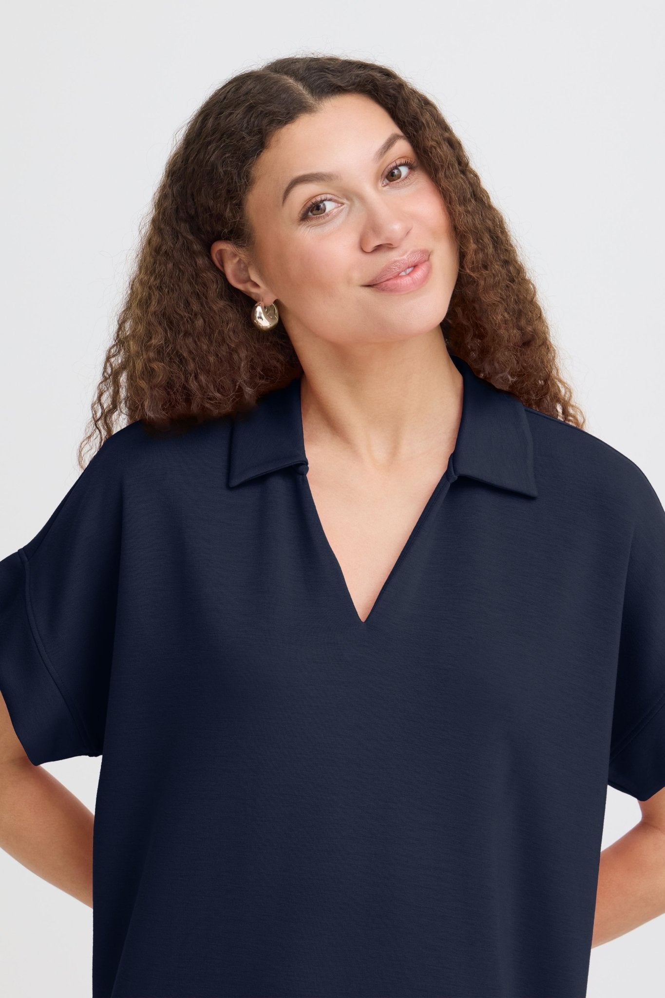 Aurora Dress by Fransa - Navy - Blue Sky Fashions & Lingerie