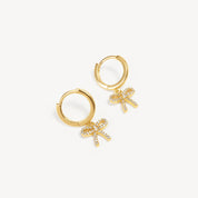 Baby Bow Hoop Earrings _ Gold - Blue Sky Fashions & Lingerie