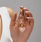 Bag Charm - Heart Dog Bone Bag Charm Key Chain - Blue Sky Fashions & Lingerie