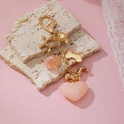 Bag Charm - Heart Dog Bone Bag Charm Key Chain - Blue Sky Fashions & Lingerie