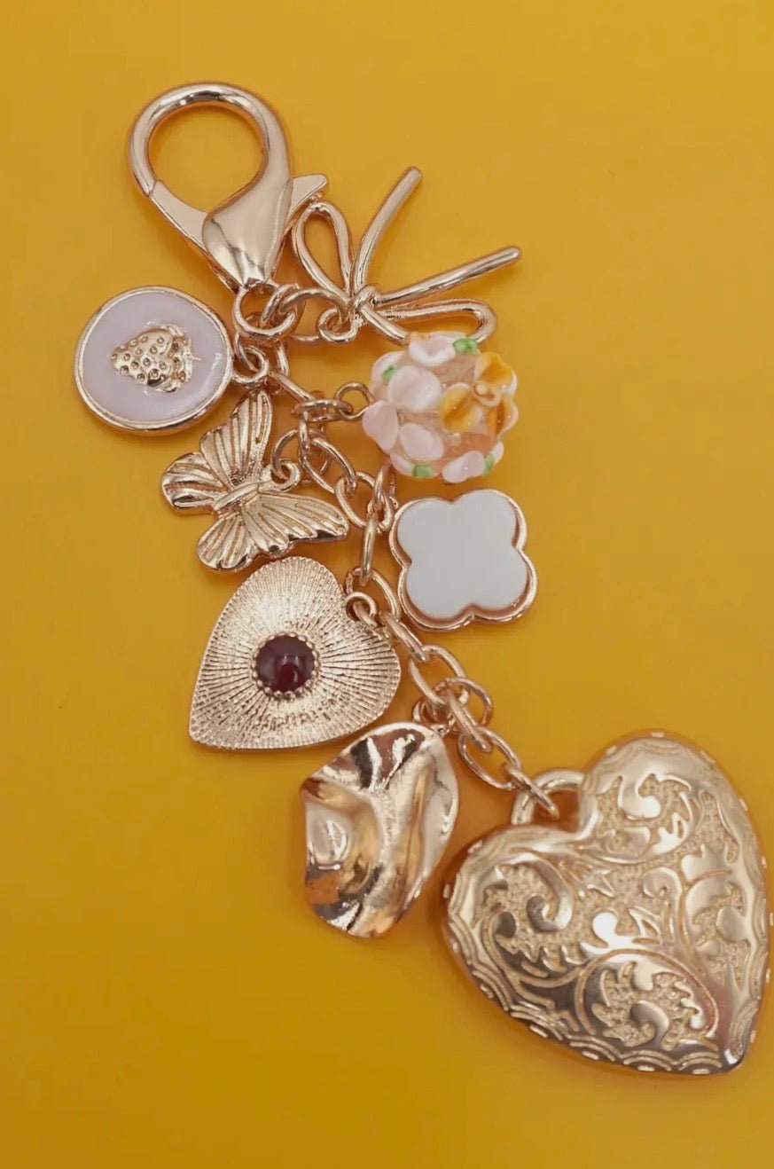 Bag Key Charm - Heart Bow Butterfly Clover - Blue Sky Fashions & Lingerie