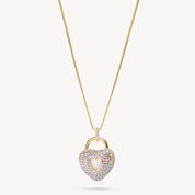 Ballet Slipper Sparkle Heart Pendant Necklace - Blue Sky Fashions & Lingerie