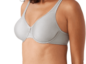 Basic Beauty Full Figure Seamless Underwire Bra Wacoal 855192 - Ultimate Grey - Blue Sky Fashions & Lingerie