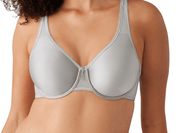 Basic Beauty Full Figure Seamless Underwire Bra Wacoal 855192 - Ultimate Grey - Blue Sky Fashions & Lingerie