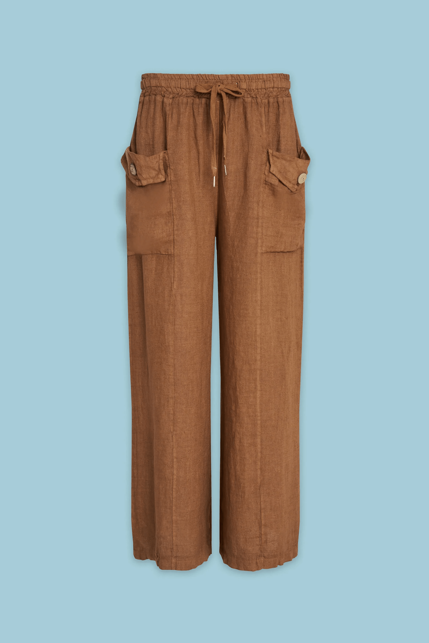 Beach Pocket Pants - Brown - Blue Sky Fashions & Lingerie