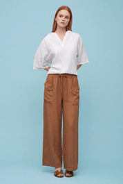 Beach Pocket Pants - Brown - Blue Sky Fashions & Lingerie