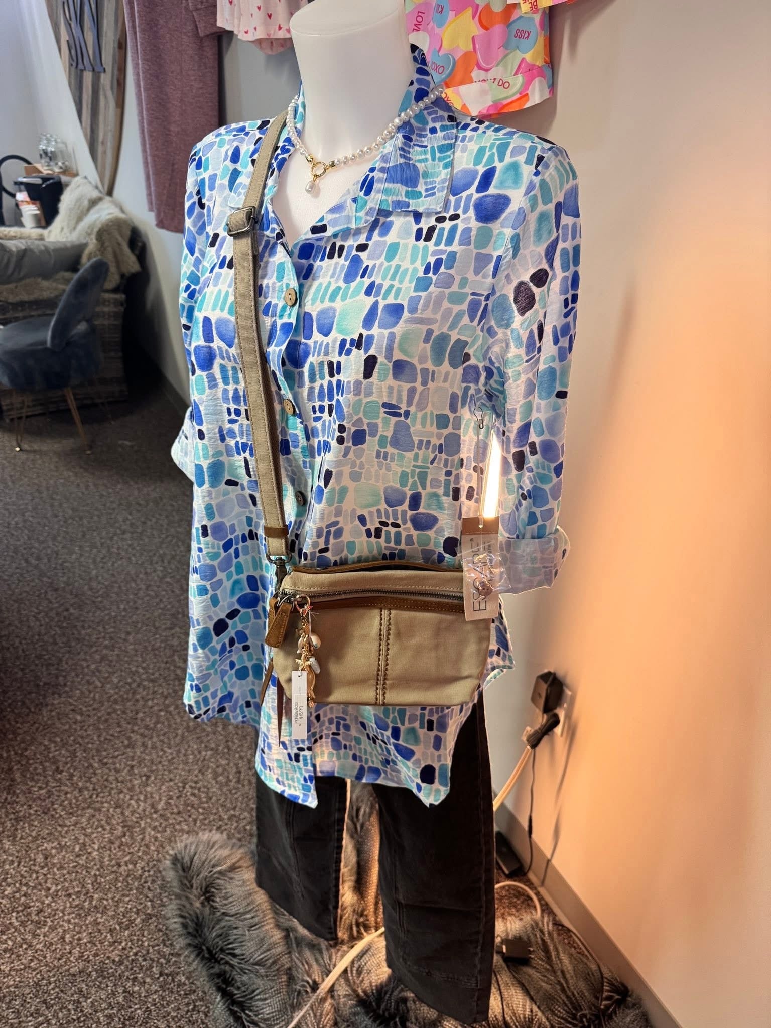 Beach Sea glass Shirt - Blue - Blue Sky Fashions & Lingerie