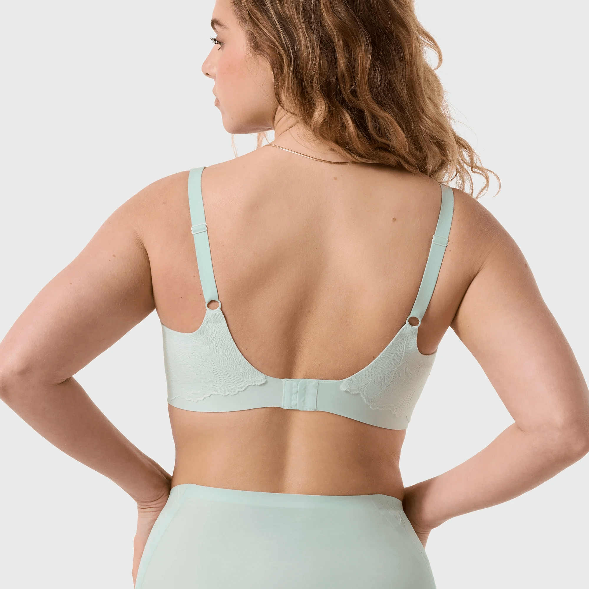Beyond Bra with lace by Evelyn & Bobbie - Ocean Mist - Blue Sky Fashions & Lingerie