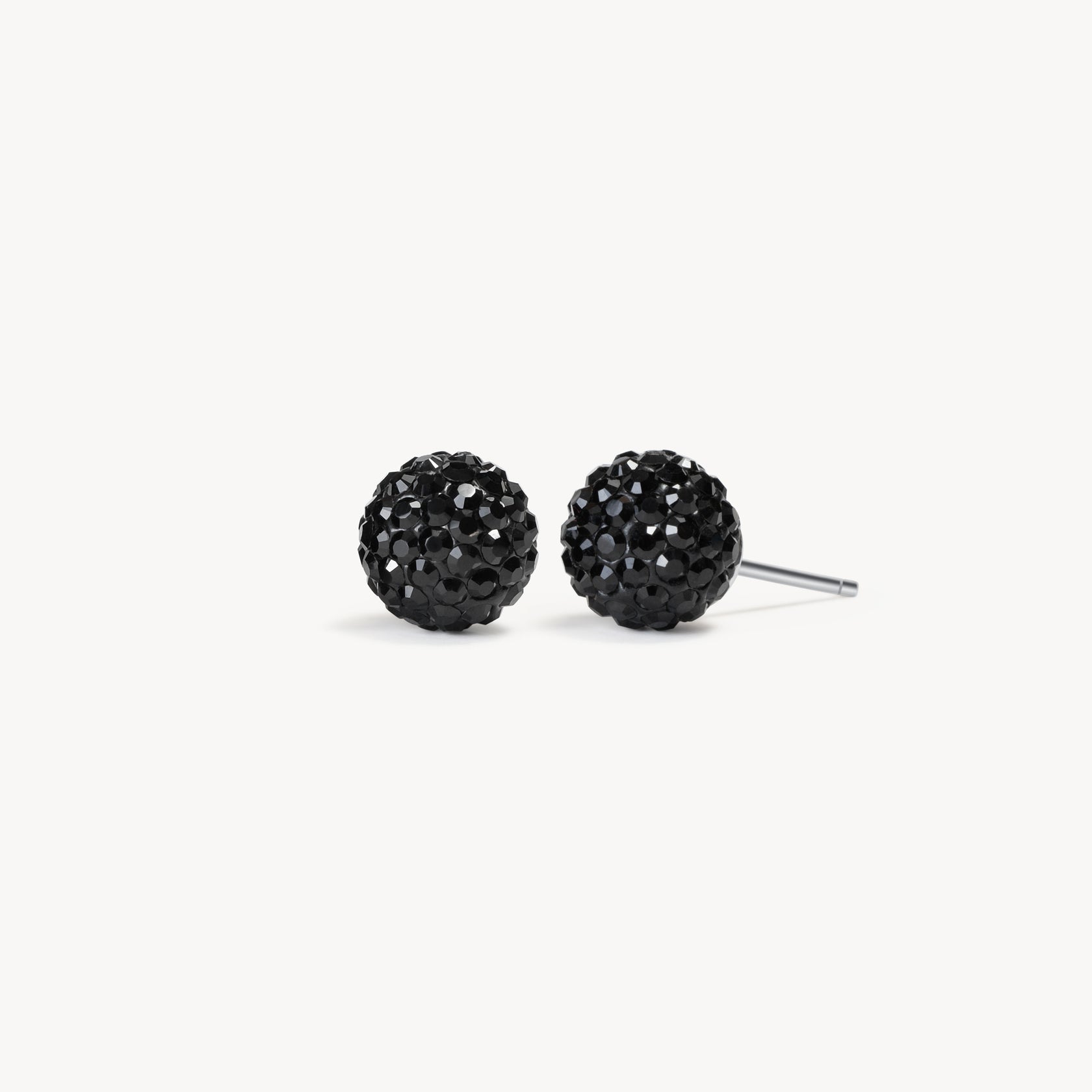 Black 8mm Sparkle Ball Stud Earrings - Blue Sky Fashions & Lingerie