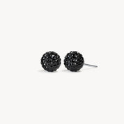 Black 8mm Sparkle Ball Stud Earrings - Blue Sky Fashions & Lingerie