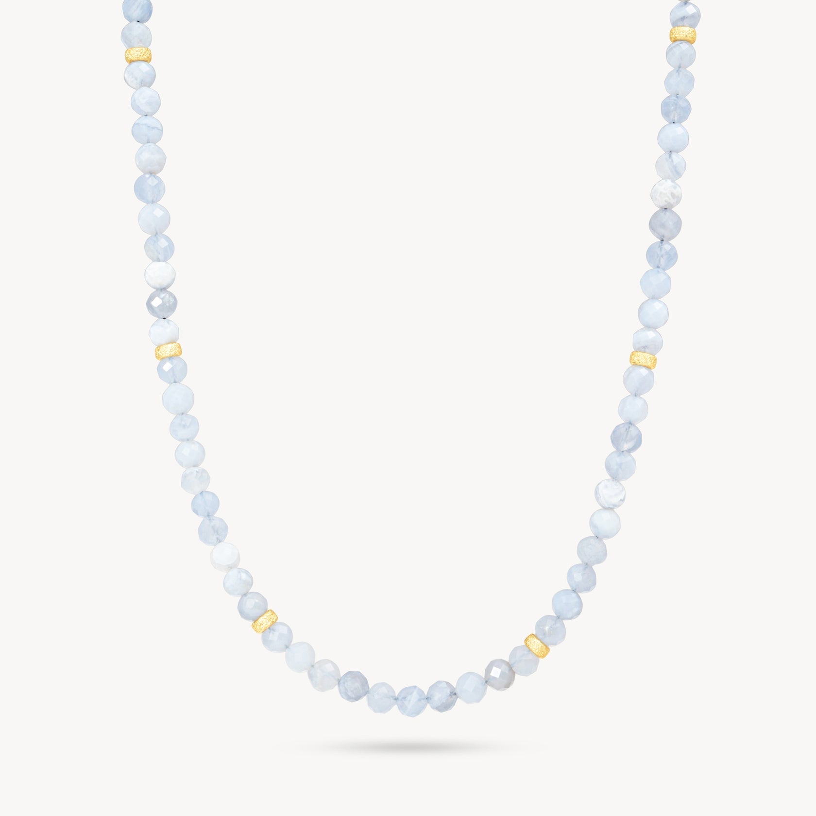 BLUE LACE AGATE GEMSTONE NECKLACE - Blue Sky Fashions & Lingerie