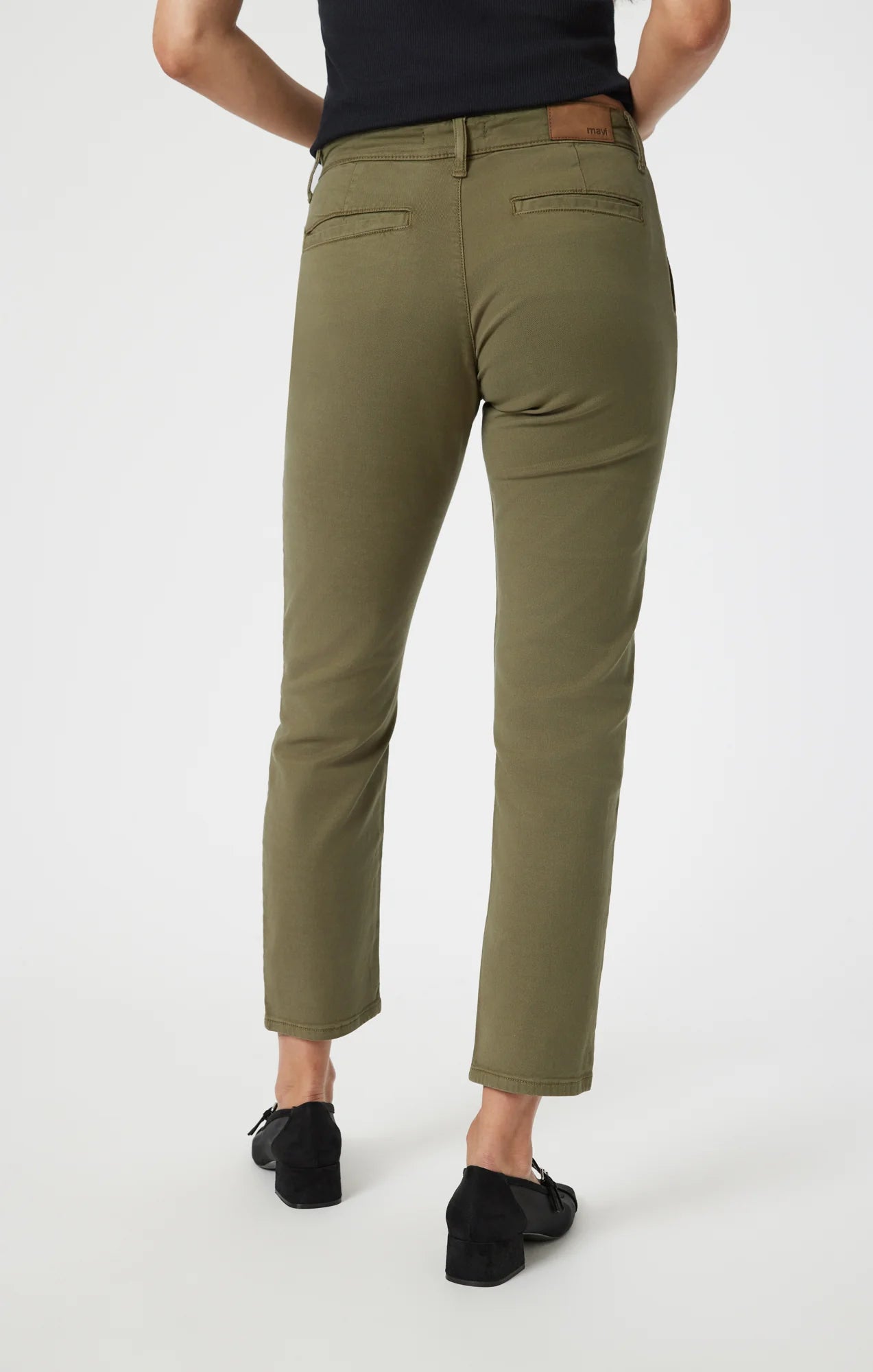 Brooke Slim Chino Pants - Green Luxe Twill - Blue Sky Fashions & Lingerie