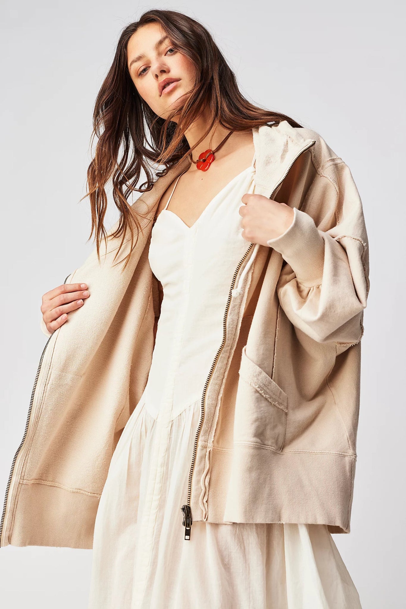 Camden Hoodie by Free People - Summer Khaki - Blue Sky Fashions & Lingerie