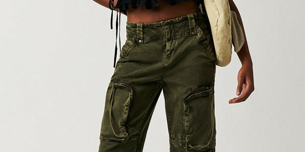 Can&#39;t Compare Slouch Pants by Free People - dusty olive - Blue Sky Fashions &amp; Lingerie