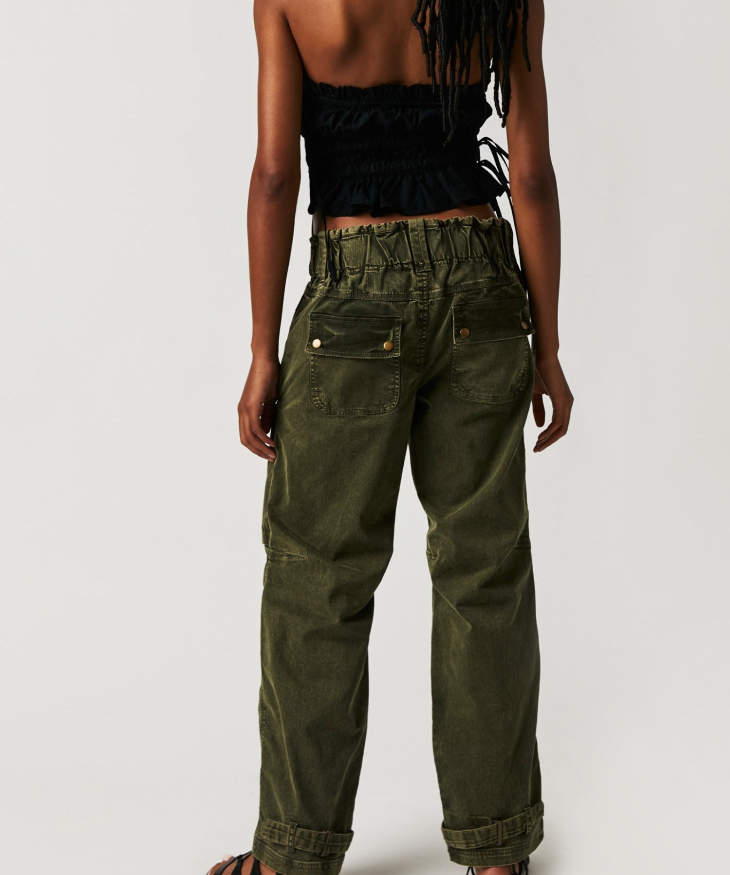 Can't Compare Slouch Pants by Free People - dusty olive - Blue Sky Fashions & Lingerie