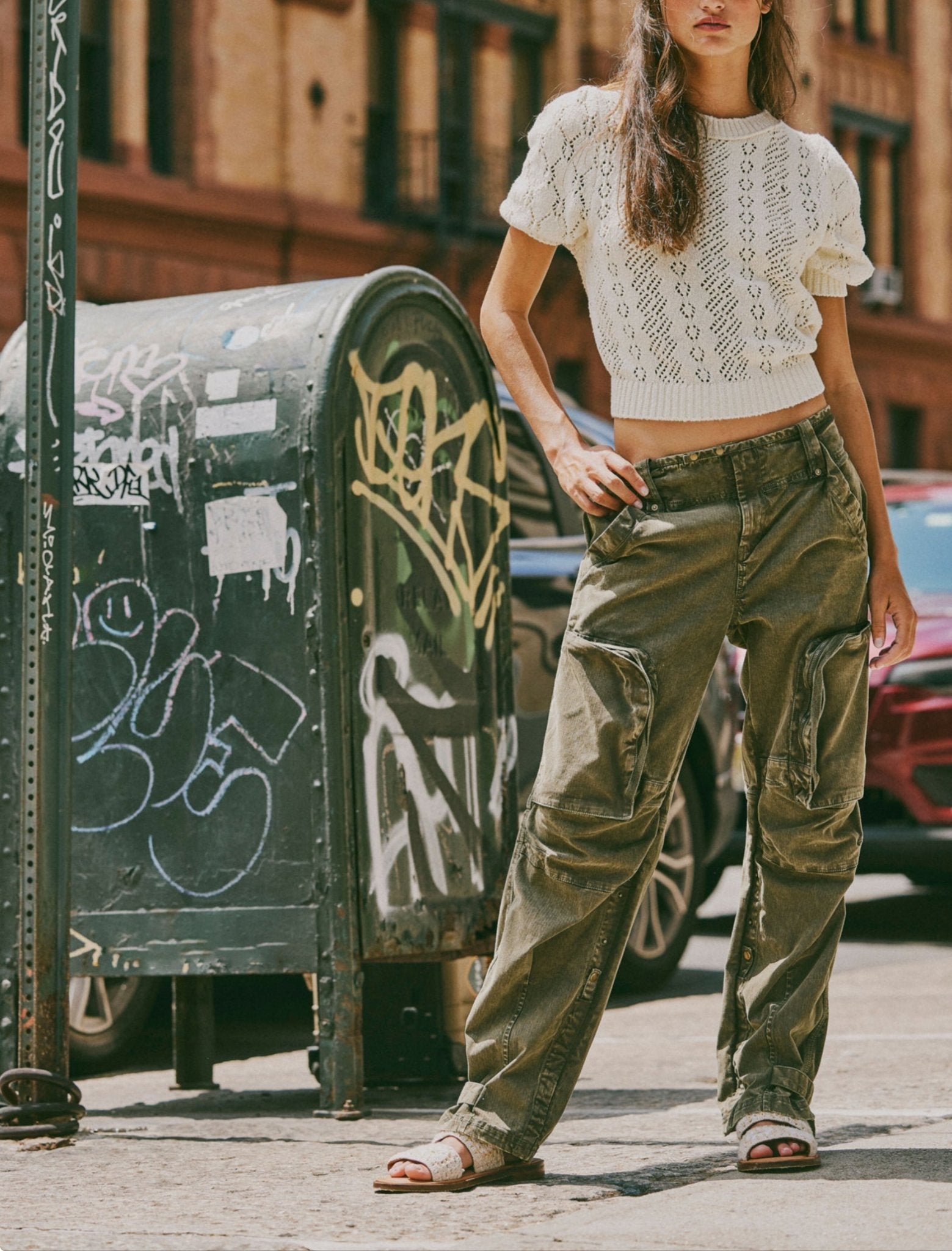 Can't Compare Slouch Pants by Free People - dusty olive - Blue Sky Fashions & Lingerie