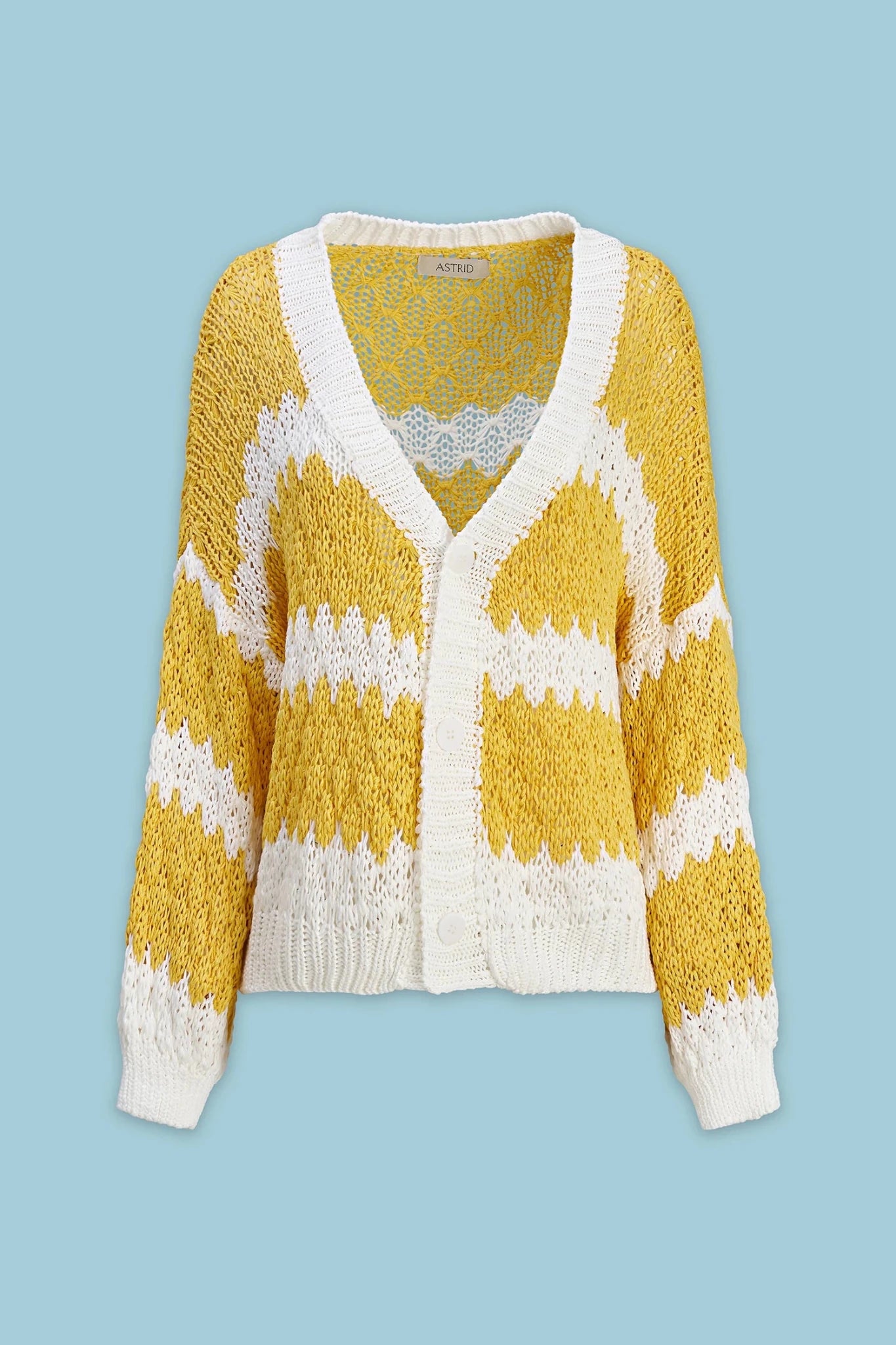 Cara Cardigan - yellow stripe - Blue Sky Fashions & Lingerie