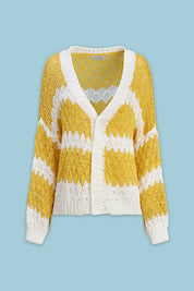 Cara Cardigan - yellow stripe - Blue Sky Fashions & Lingerie