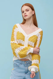 Cara Cardigan - yellow stripe - Blue Sky Fashions & Lingerie