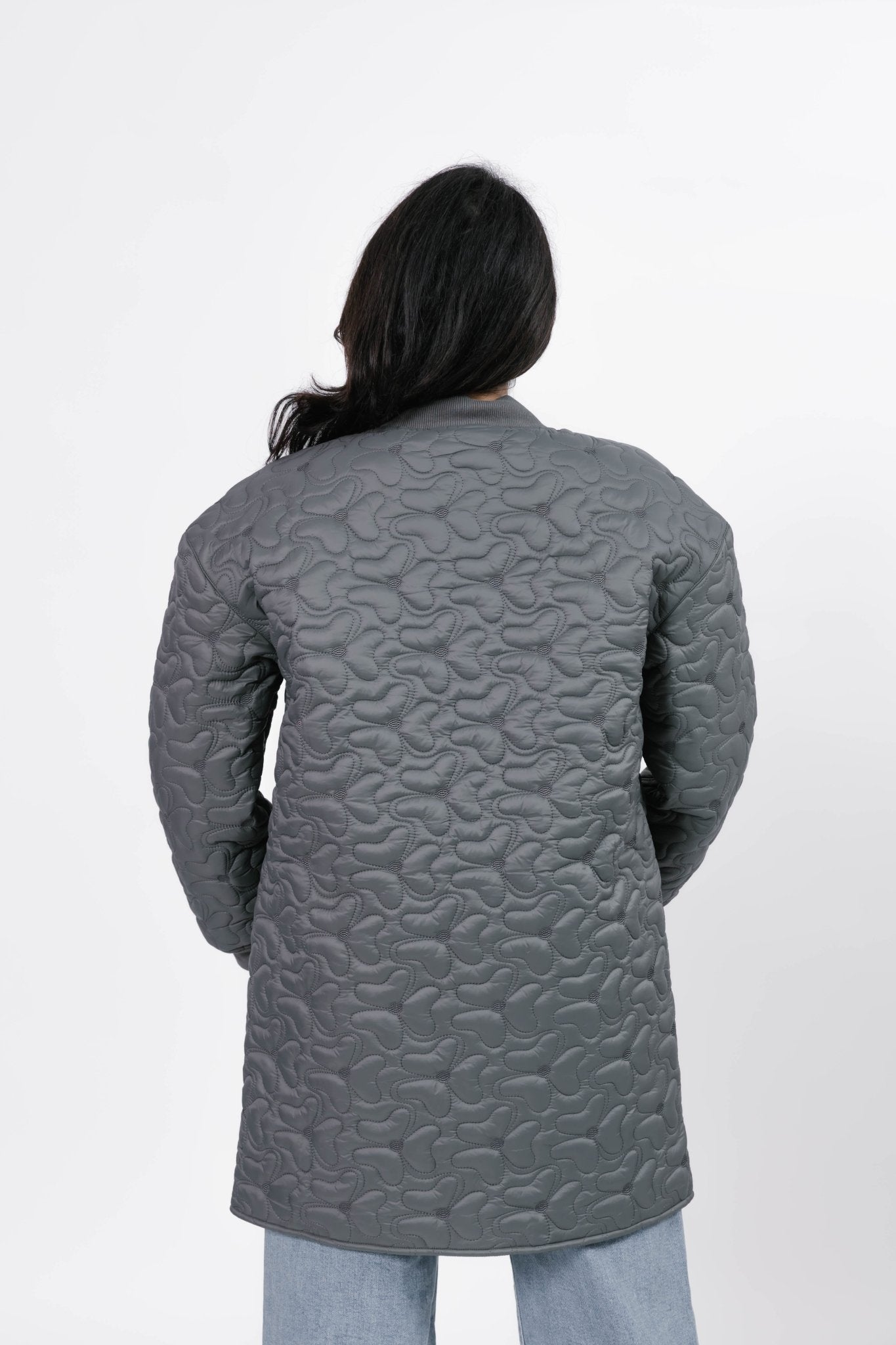CARSON QUILTED JACKET IN MAGNET GREY - Blue Sky Fashions & Lingerie