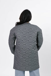 CARSON QUILTED JACKET IN MAGNET GREY - Blue Sky Fashions & Lingerie
