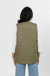 CARSON QUILTED VEST IN BURNT OLIVE - Blue Sky Fashions & Lingerie
