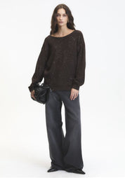 Catalpa sweater - chocolate brown - Blue Sky Fashions & Lingerie