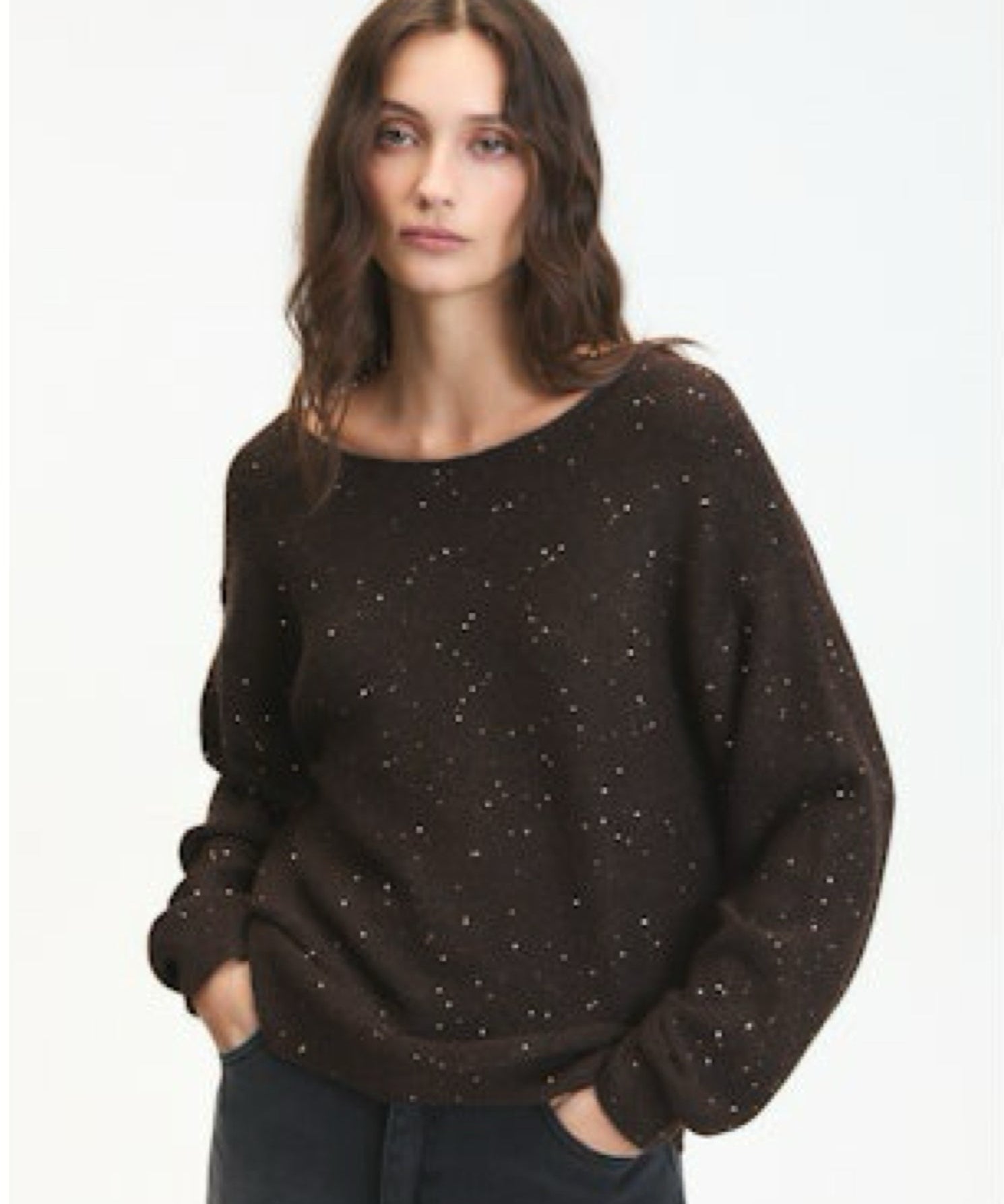 Catalpa sweater - chocolate brown - Blue Sky Fashions & Lingerie