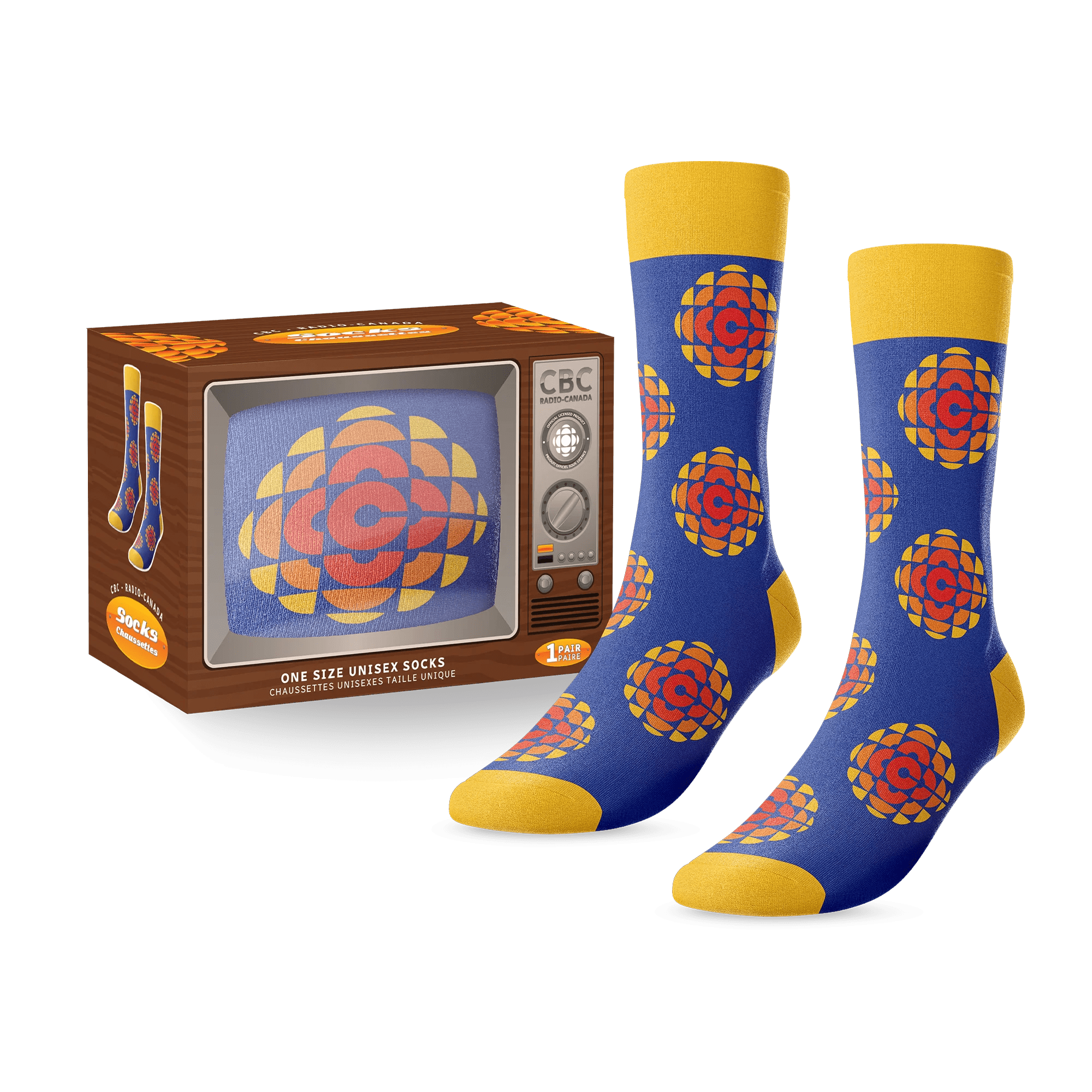 CBC RETRO LOGO "TV" SOCKS - Blue Sky Fashions & Lingerie