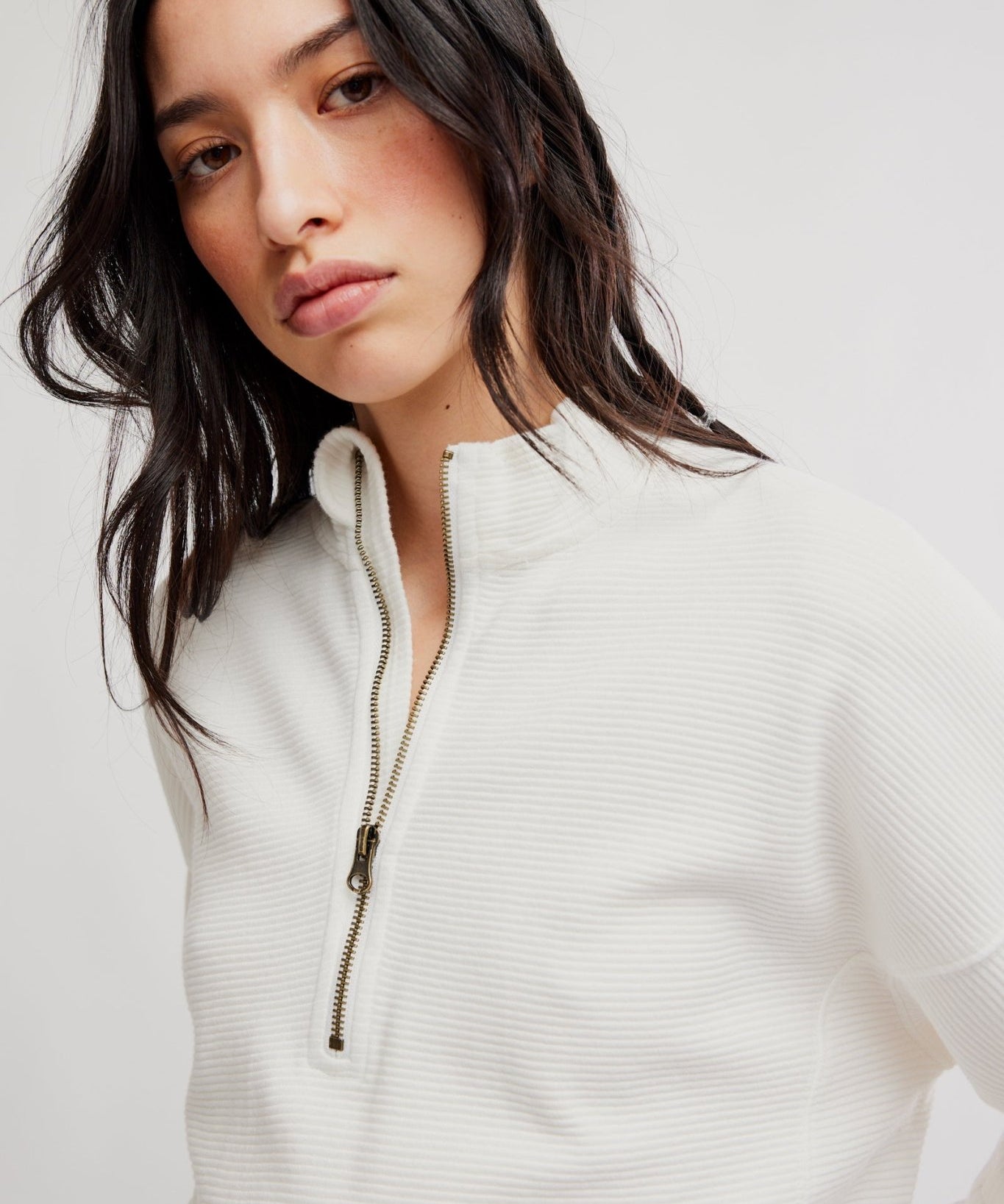 CELESTE QUARTERZIP by Free People - ivory - Blue Sky Fashions & Lingerie