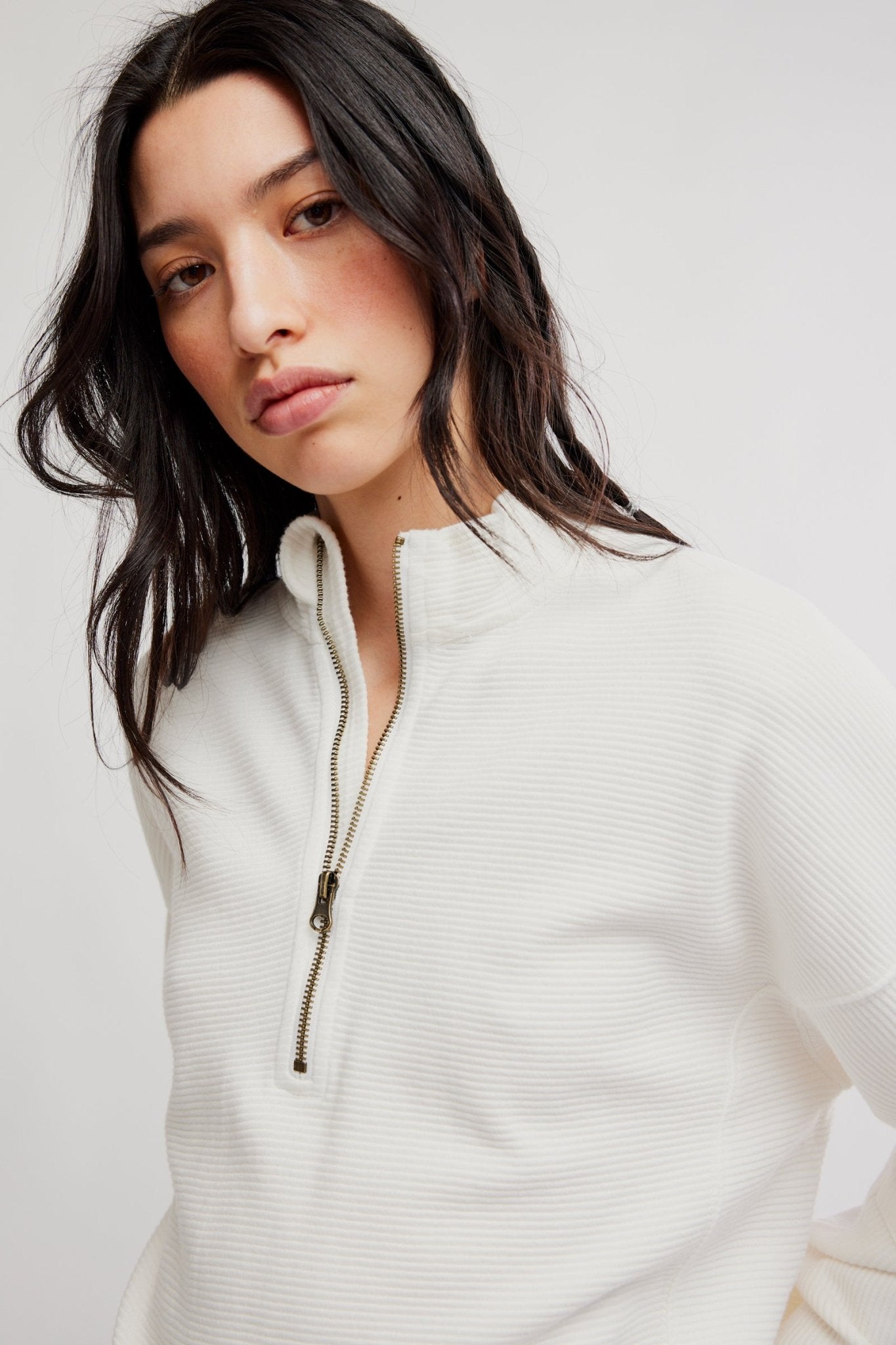 CELESTE QUARTERZIP by Free People - ivory - Blue Sky Fashions & Lingerie