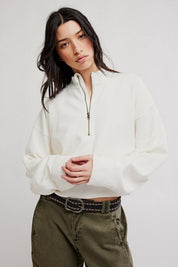 CELESTE QUARTERZIP by Free People - ivory - Blue Sky Fashions & Lingerie