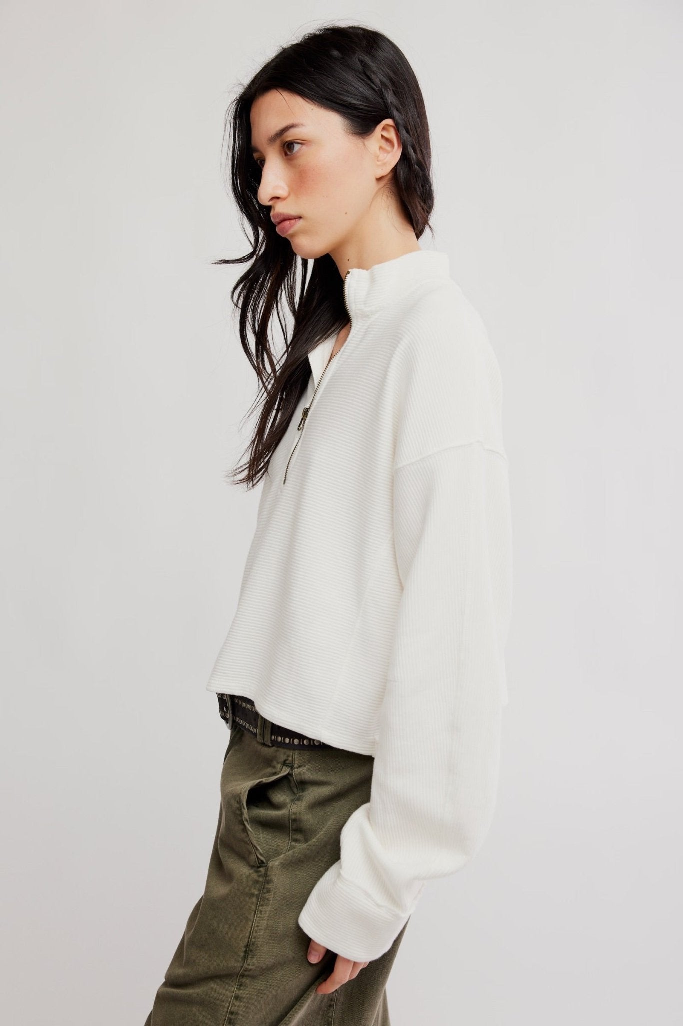 CELESTE QUARTERZIP by Free People - ivory - Blue Sky Fashions & Lingerie