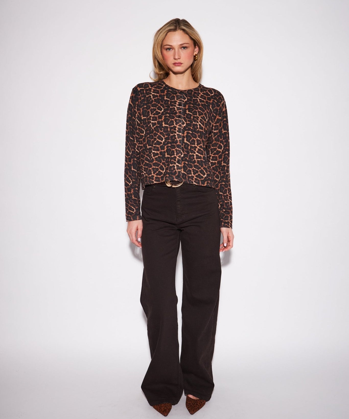 Celine Sweater by John + Jenn - Amur Leopard print - Blue Sky Fashions & Lingerie