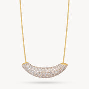 CHAMPAGNE CURVED SPARKLE NECKLACE - Blue Sky Fashions & Lingerie