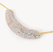 CHAMPAGNE CURVED SPARKLE NECKLACE - Blue Sky Fashions & Lingerie
