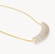 CHAMPAGNE CURVED SPARKLE NECKLACE - Blue Sky Fashions & Lingerie