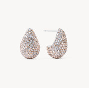 CHAMPAGNE MINI DREAM PUFF SPARKLE STUD EARRINGS - Blue Sky Fashions & Lingerie