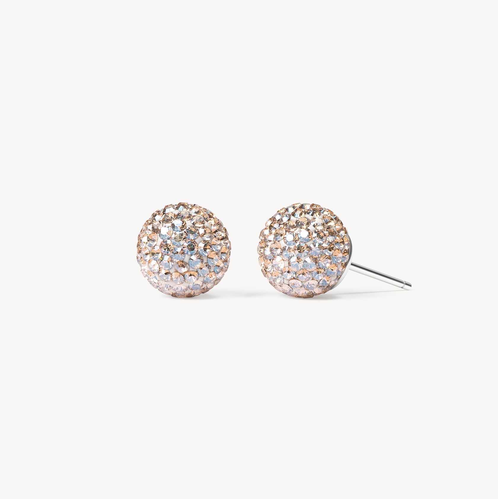CHAMPAGNE SPARKLE BALL™ STUD EARRINGS 12mm - Blue Sky Fashions & Lingerie