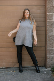 CHARLIE SWEATER TUNIC IN HEATHER GREY by Smash & Tess - Blue Sky Fashions & Lingerie
