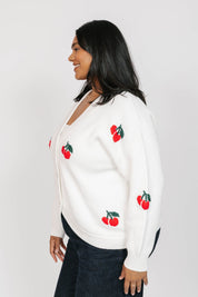 CHERRY CARDIGAN IN IVORY - Blue Sky Fashions & Lingerie