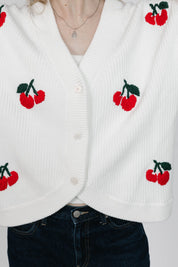 CHERRY CARDIGAN IN IVORY - Blue Sky Fashions & Lingerie